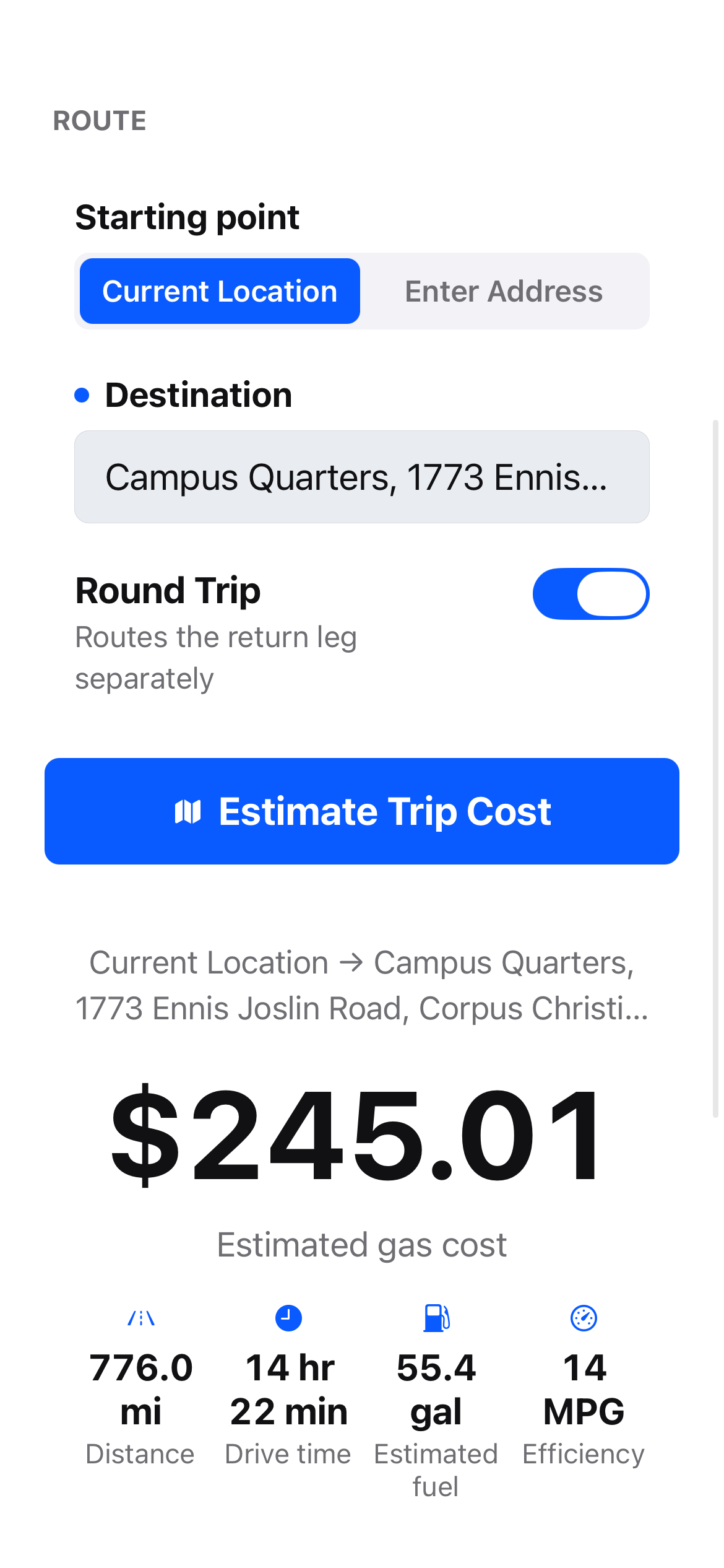 Motor Master app screen 2